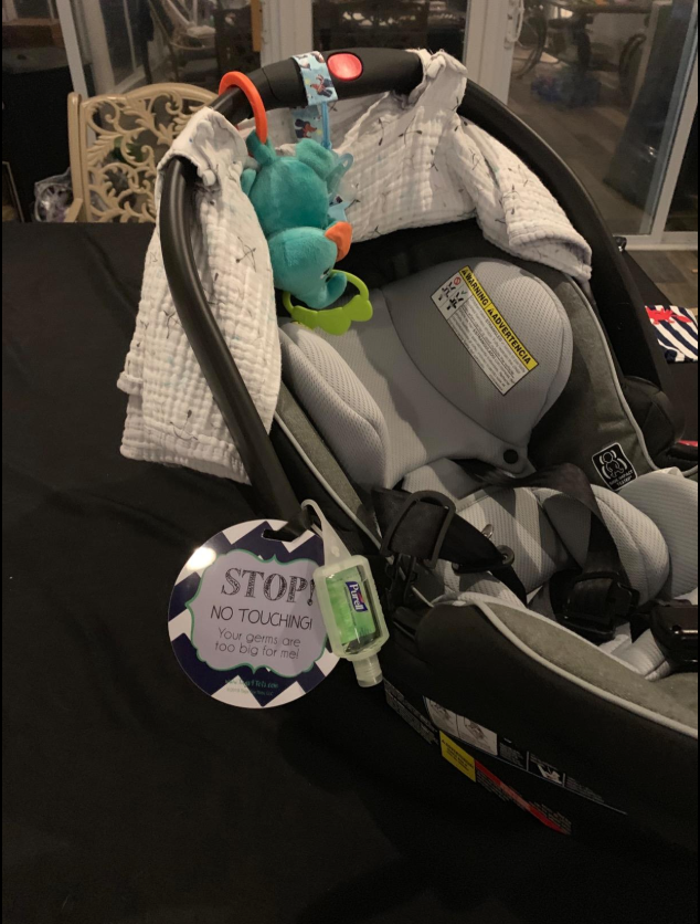 Three Little Tots - Wholesale Car Seat Cover - Kids & Baby - Seahawk No Touching Baby Car Seat and Stroller Tag4