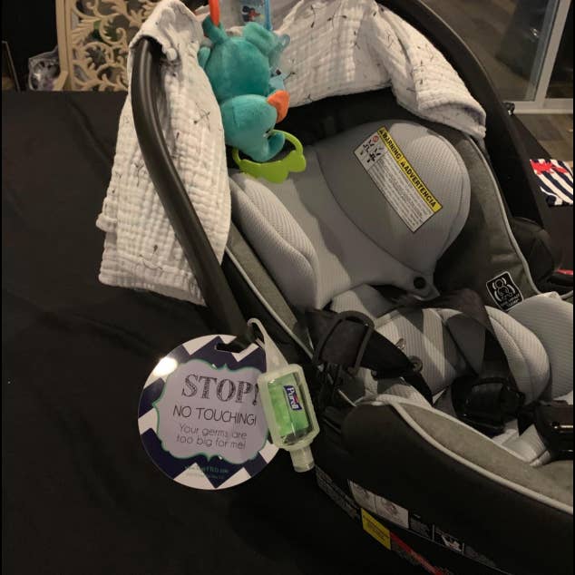 Three Little Tots - Wholesale Car Seat Cover - Kids & Baby - Seahawk No Touching Baby Car Seat and Stroller Tag4