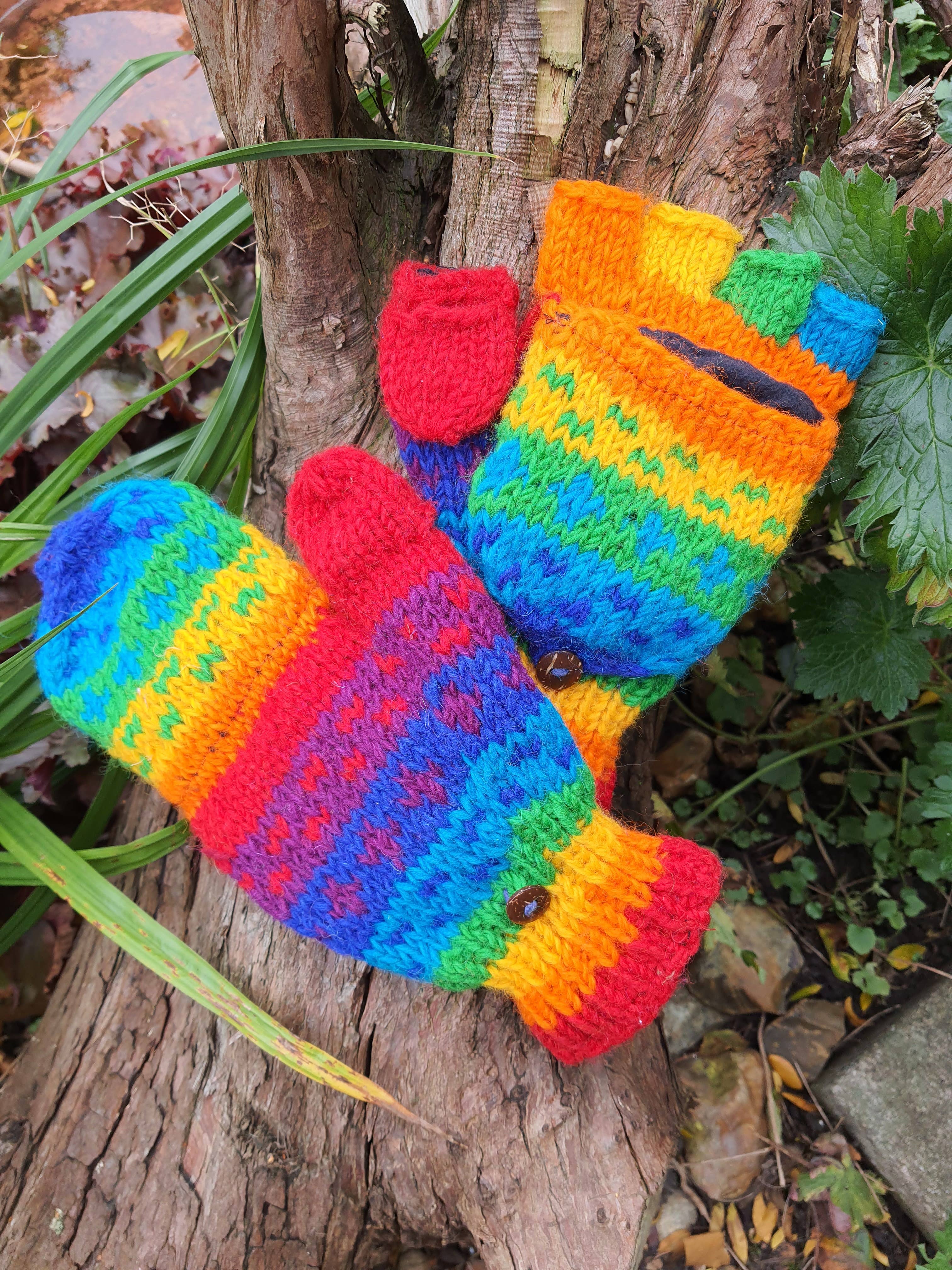 Cool Trade Winds - Vente Moufles – femme - Moufles rabattables arc-en-ciel / gants1