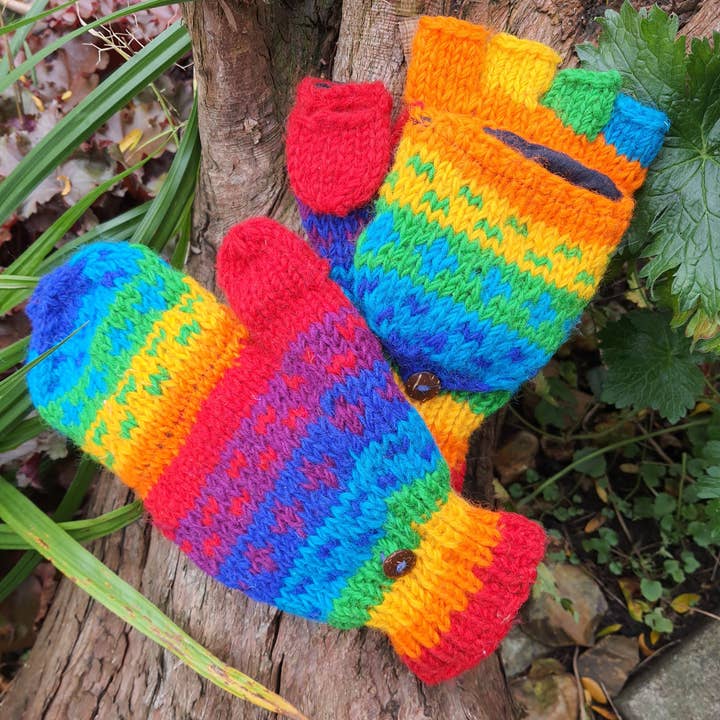 Cool Trade Winds - Vente Moufles – femme - Moufles rabattables arc-en-ciel / gants1