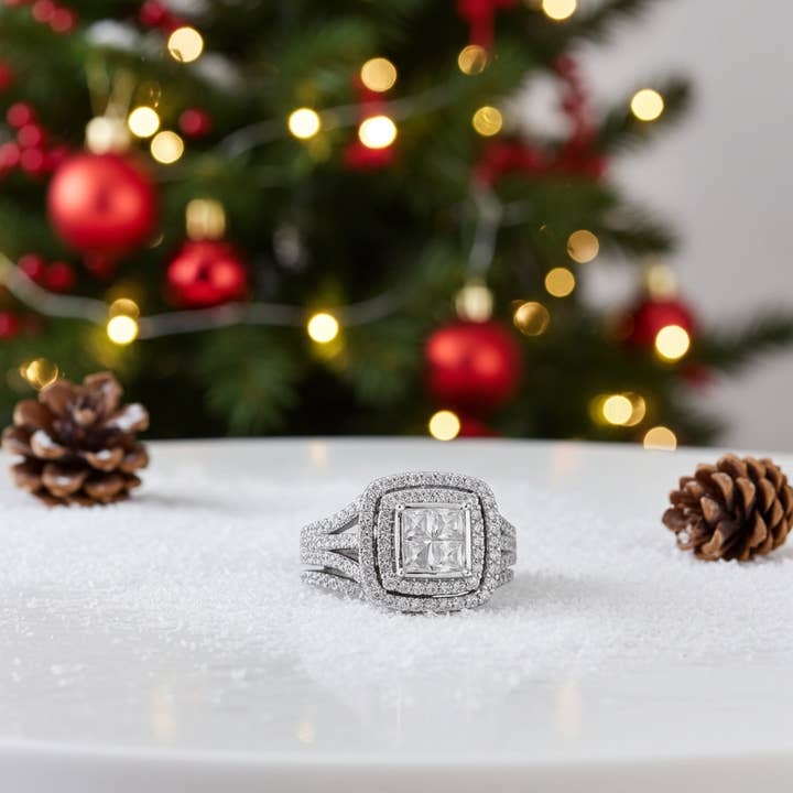 King Of Bling's4.00ct Cubic Zirconia Sterling White Silver Round Engagement Women's Ring Size 8 for wholesale by KING OF BLINGS