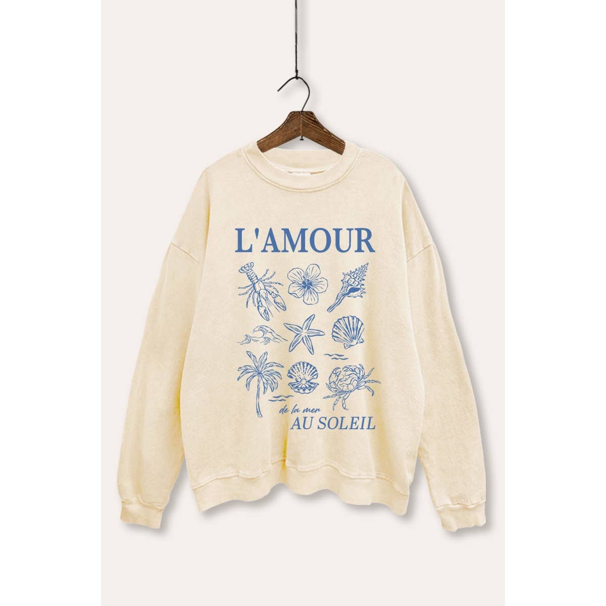 PINK NABI - Wholesale Graphic Sweatshirt - Women's - L'AMOUR AU SOLEIL MINERAL WASH GRAPHIC SWEATSHIRT4