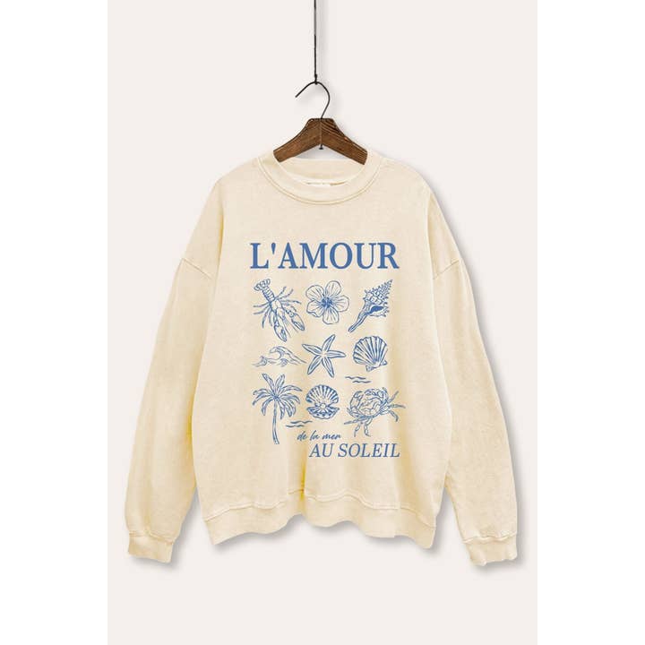 PINK NABI - Wholesale Graphic Sweatshirt - Women's - L'AMOUR AU SOLEIL MINERAL WASH GRAPHIC SWEATSHIRT4