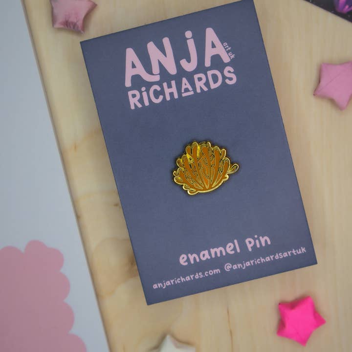 Millepora Coral Mini Pin for wholesale by Anja Richards Art