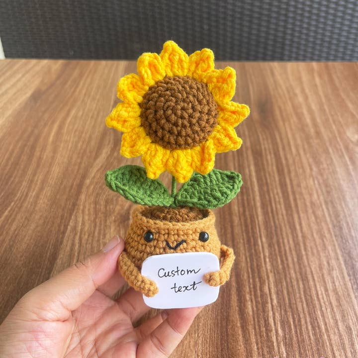 TOMOPOD LLC - Wholesale Stuffed/Plush Toy - Kids & Baby - Cute Emotional Support Sunflower, Crochet Sunflower Gift