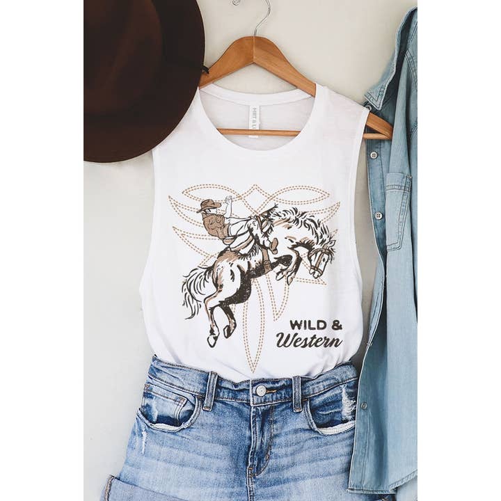HRTandLUV - Wholesale Tank Top - Women's - WILD N WESTERN MINERAL GRAPHIC TANK TOP