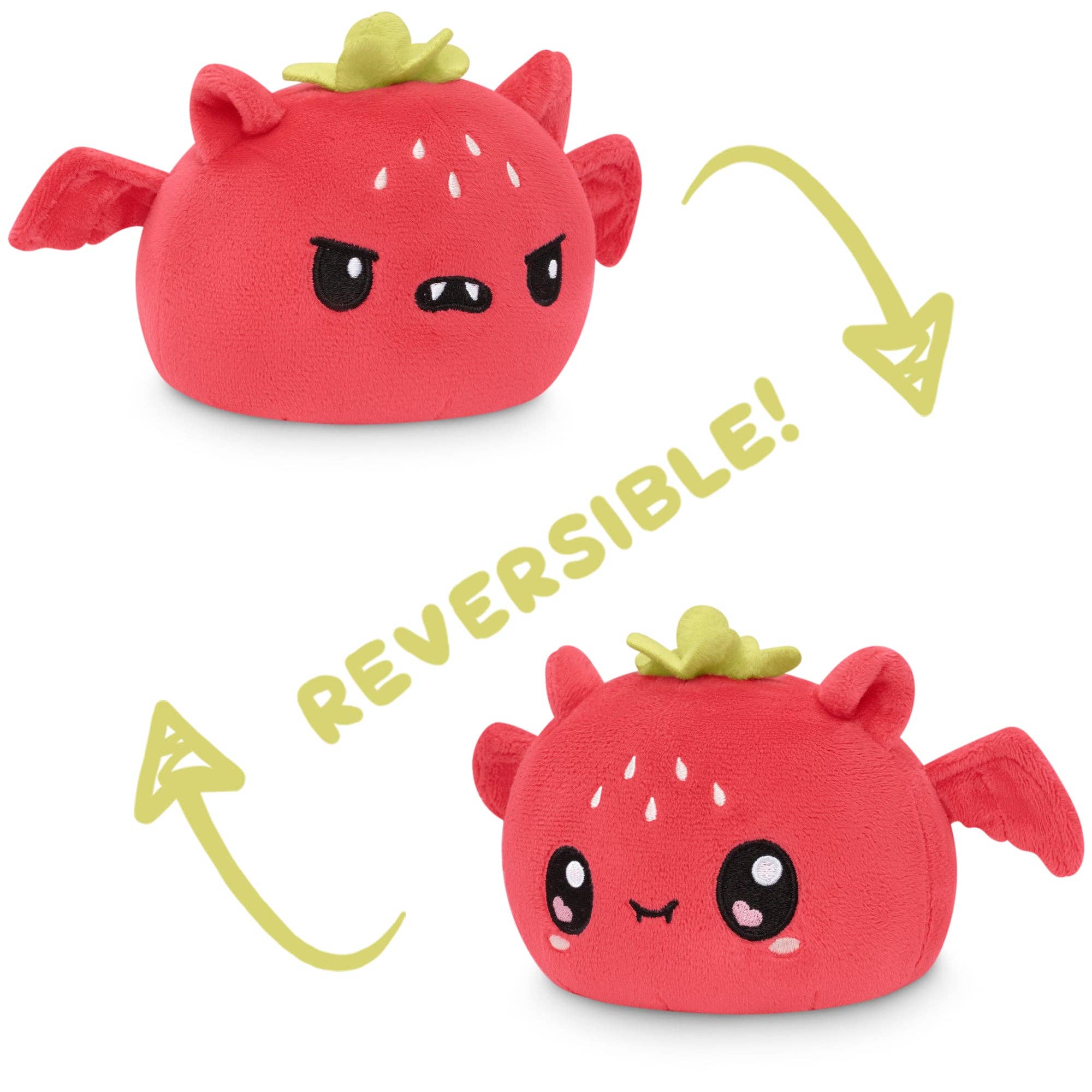 TeeTurtle - Wholesale Stuffed/Plush Toy - Kids & Baby - TeeTurtle Reversible Bat Plushie (Strawberry)0