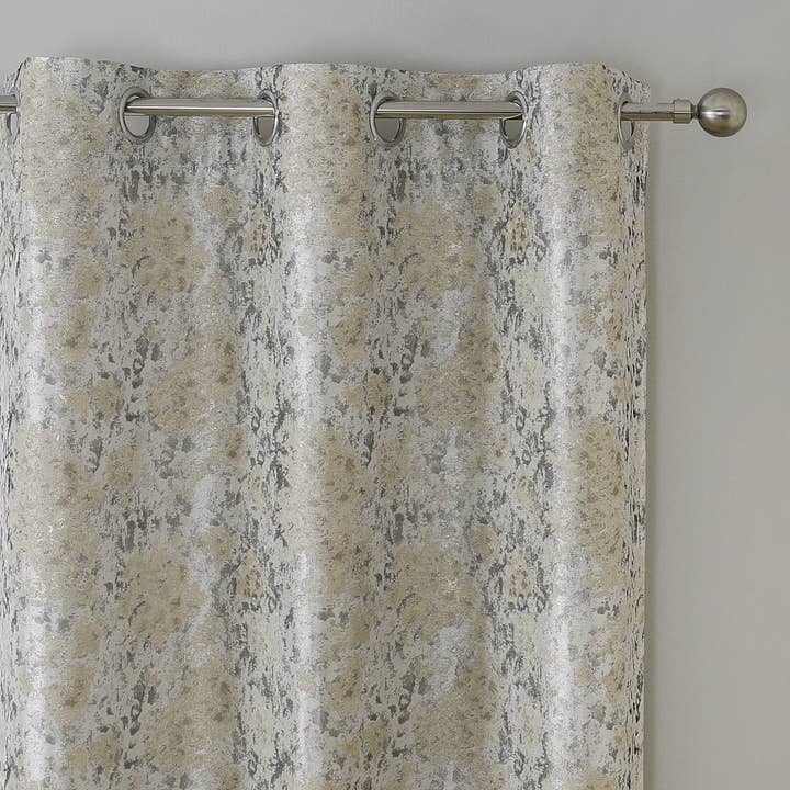 Majestic Giftware Inc - Wholesale Curtain - Majestic Giftware Silver/Beige Gold Jacquard Curtain
