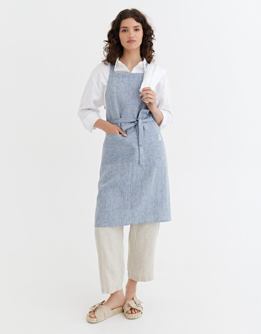 MagicLinen (We handle U.S. import procedures for you) - Wholesale Schort - Linnen slabbetje met zakken in verschillende kleuren one size18