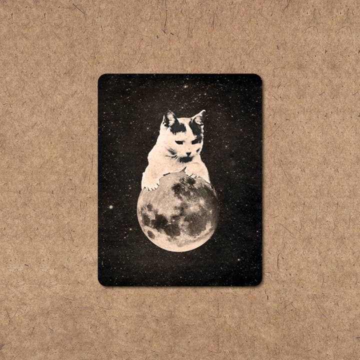 Mooncat #2 Sticker for wholesale by The Galek Sea