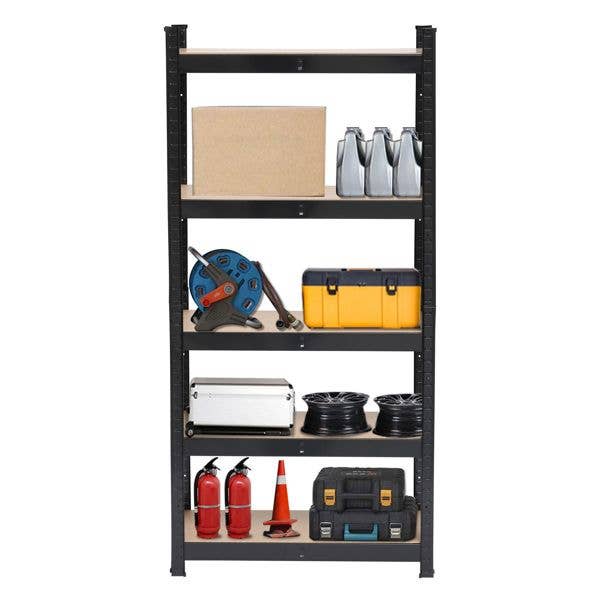 as picture 5 Tier Heavy Duty Metal Shelving Rack Unit Garage Storage Shelf Black UK for wholesale on Faire11