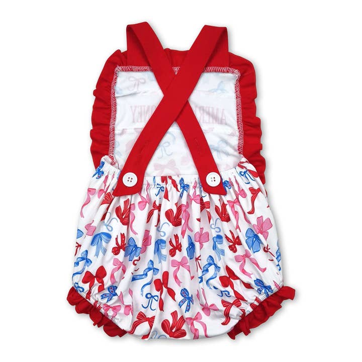Yawoo Garments - Wholesale Bodysuit (Non-Footed) - Baby - American honey bows baby girls 4th of july romper1