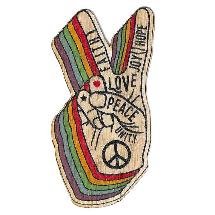 Peace Hand for wholesale by Bamboo Wood Stickers