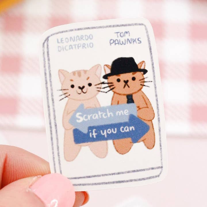 Scratch me if you can - Cat stickers for wholesale by My Sweet Paper Card