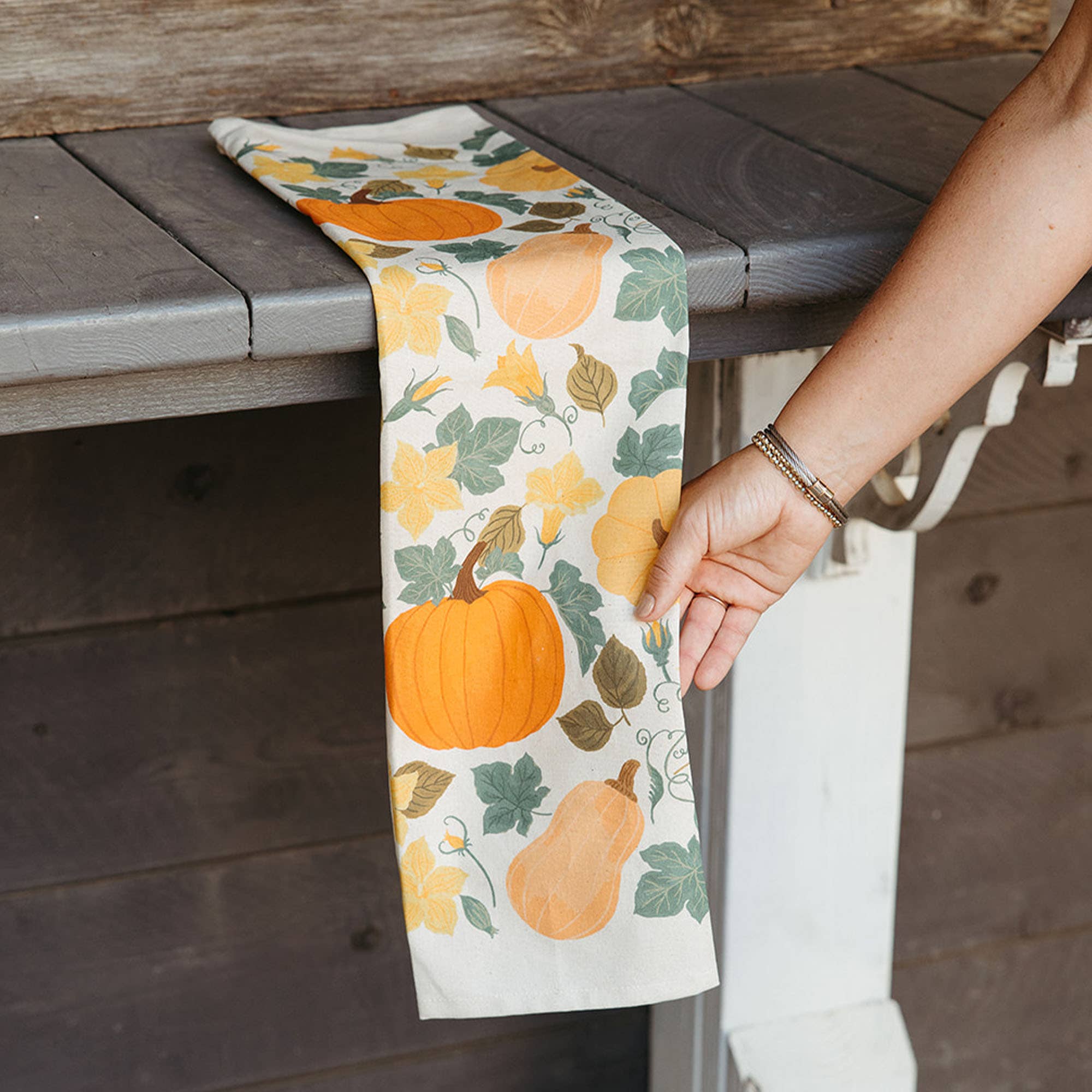 Paper Farm Press - Vente Torchons - Torchon d'automne à motif de citrouilles2