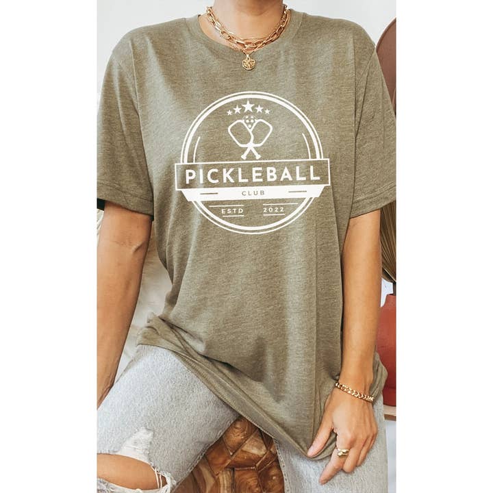 Pickleball Club Sport Graphic Tee for wholesale by Kissed Apparel