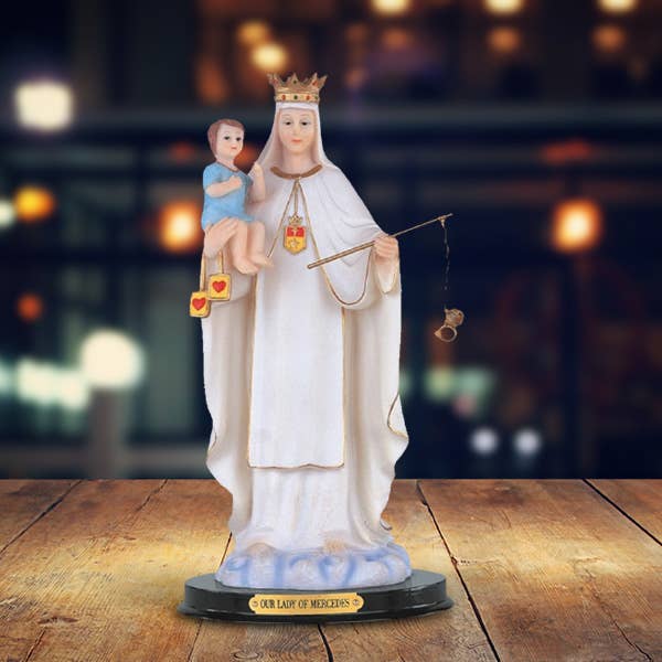 12"H Our Lady of Mercedes Holy Figurine Home Decor Gifts for wholesale by FC Design