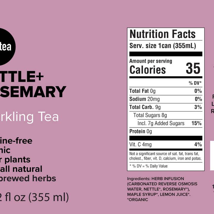 The Healtea - Wholesale Sparkling Water - Nettle + Rosemary Sparkling Tea1