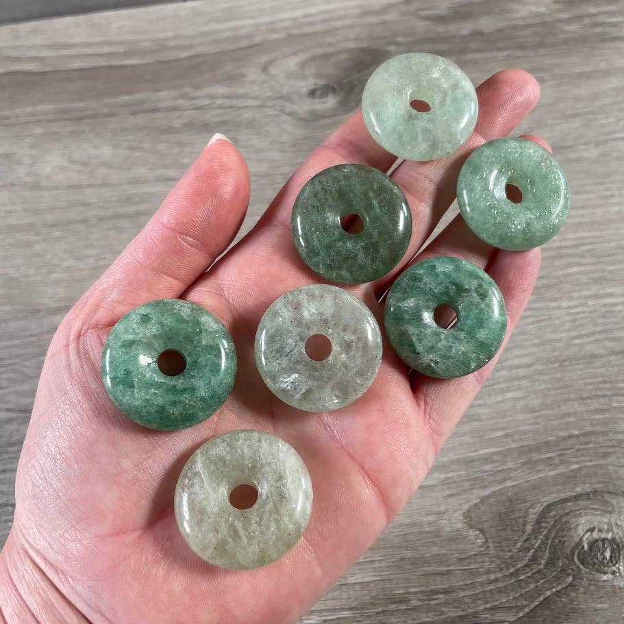 Keystone Crystals - Wholesale Spiritual Stone/Crystal - Donut Pi Stone 30mm Gemstone Pendant –  Strung or Plain33