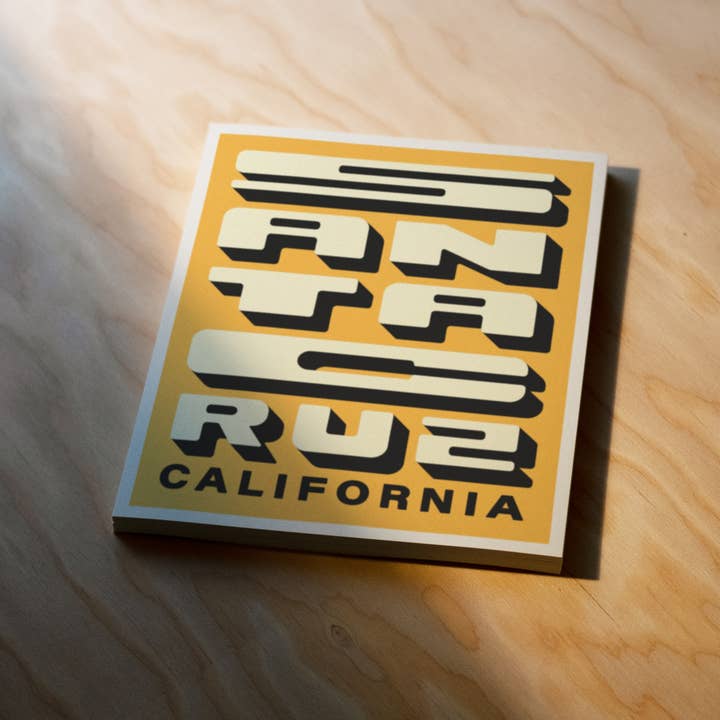 Kamin Tersieff - Wholesale Poster - Santa Cruz Block Letter Print - California Poster
