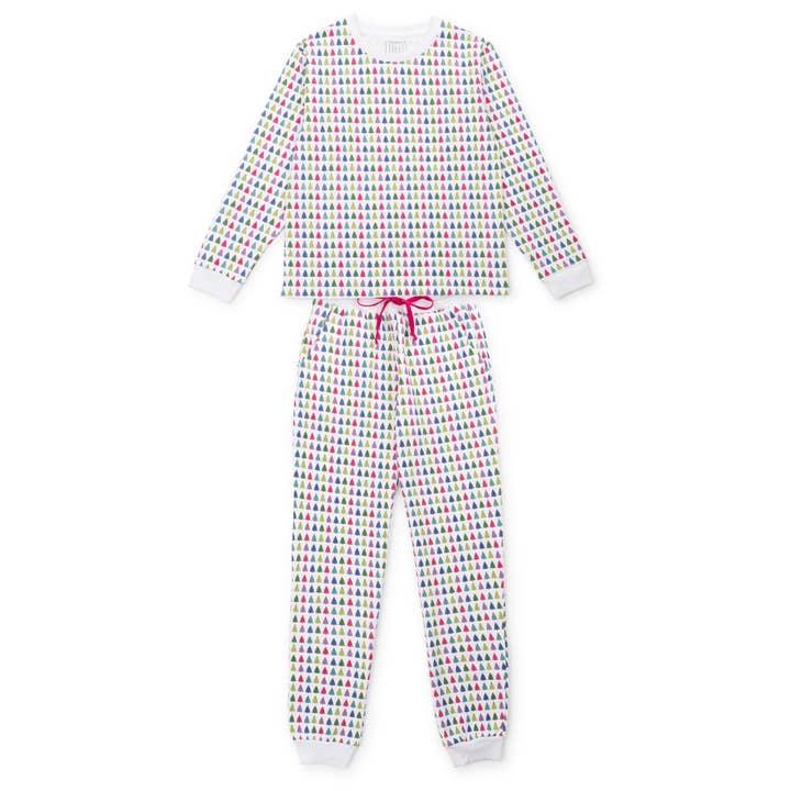 Kelsey Women's Sweatshirt Jogger Set - Christmas Tree Bright for wholesale by Lila + Hayes