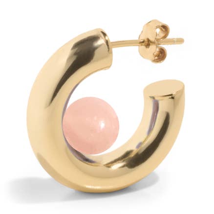 DE YUNA HOOP SUNSTONE - 18k verguld zilver voor wholesale door BOUND STUDIOS