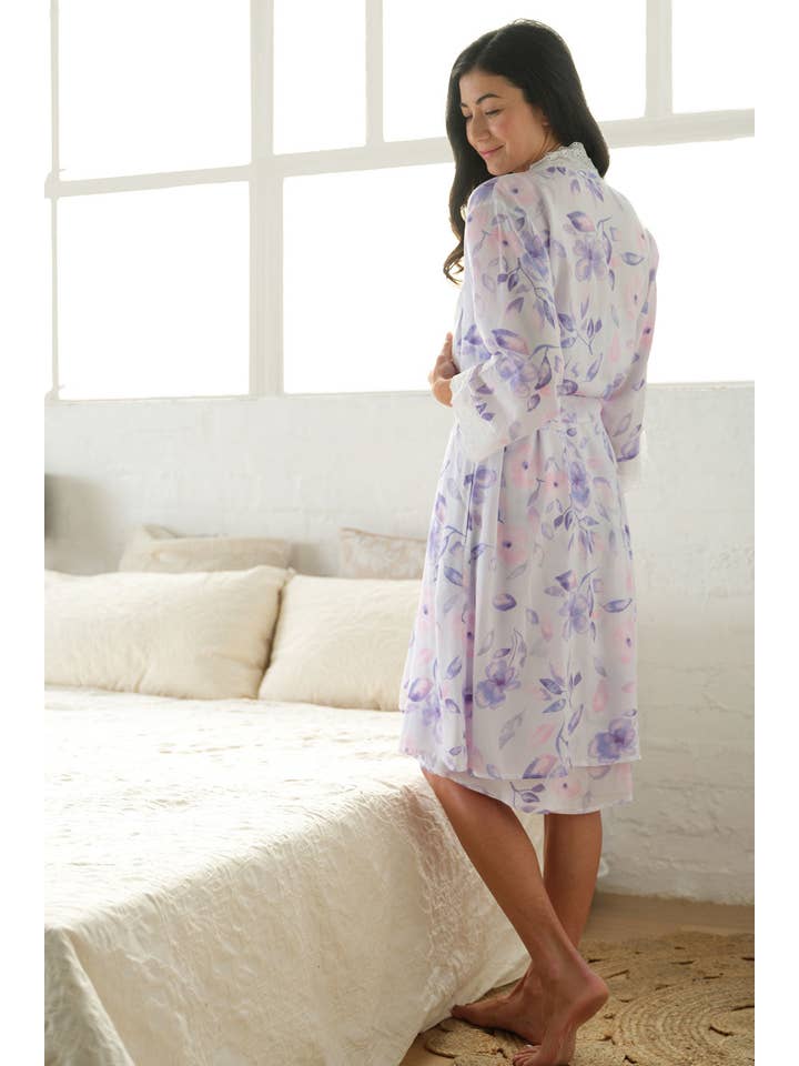 Magnolia Lounge - Wholesale Robe – Women's - Floral Rain Dressing Gown3