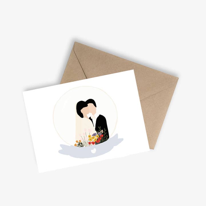 LE PAPIER GRAPHIQUE - Wholesale Wedding Card - Love Under Glass - Simple Wedding Card1