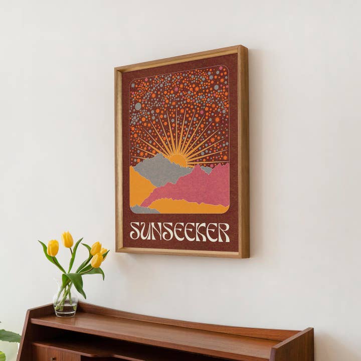 OMG Kitty - Vente Affiche d'art - Impression artistique céleste bohème rétro de style carte de tarot Sunseeker1