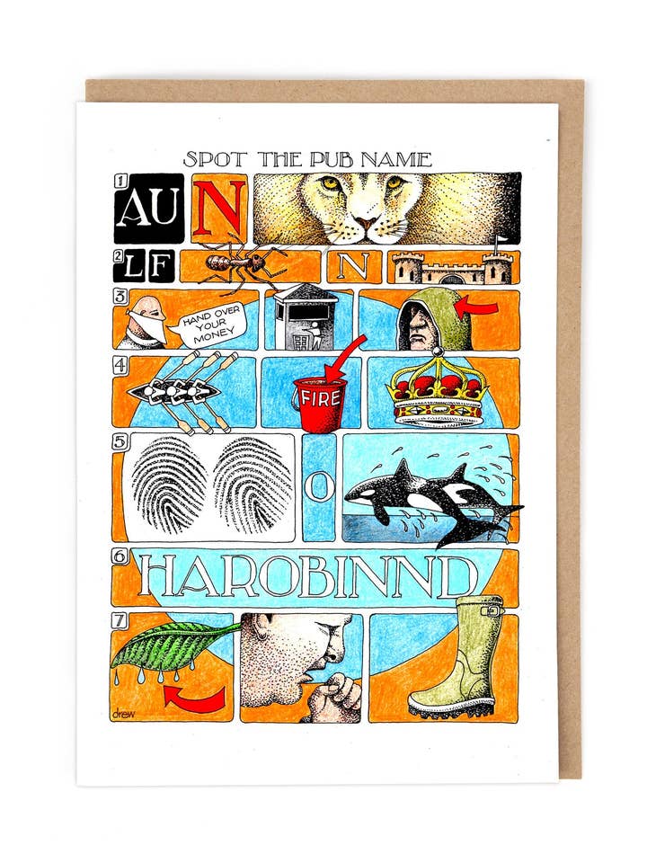 SPOT IT NOM DU PUB pour la vente par Cath Tate Cards