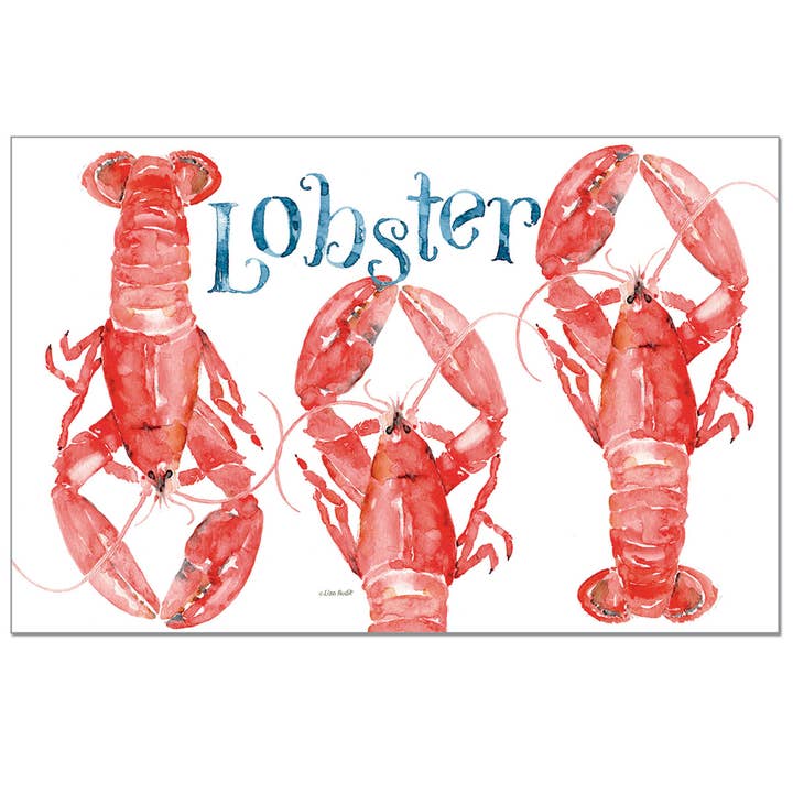 Lobster 24 Sheet Premium Paper Placemats for wholesale by Conimar Promotions