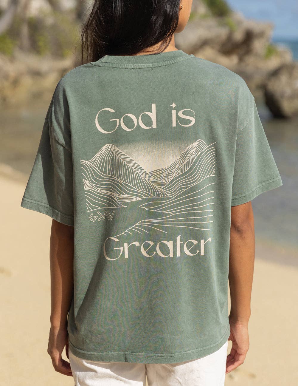 Elevated Faith - Vente T-shirt sérigraphié – femme - T-shirt unisexe God Is Greater