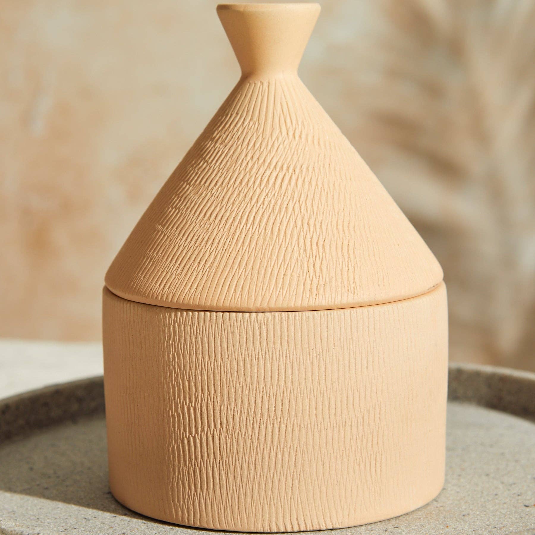 Zesty Lemons – Großhandel Kerze im Glas / gefüllte Kerze – Marrakesh: Sandstein-Kerze – Myrrhe & Tonkabohne1