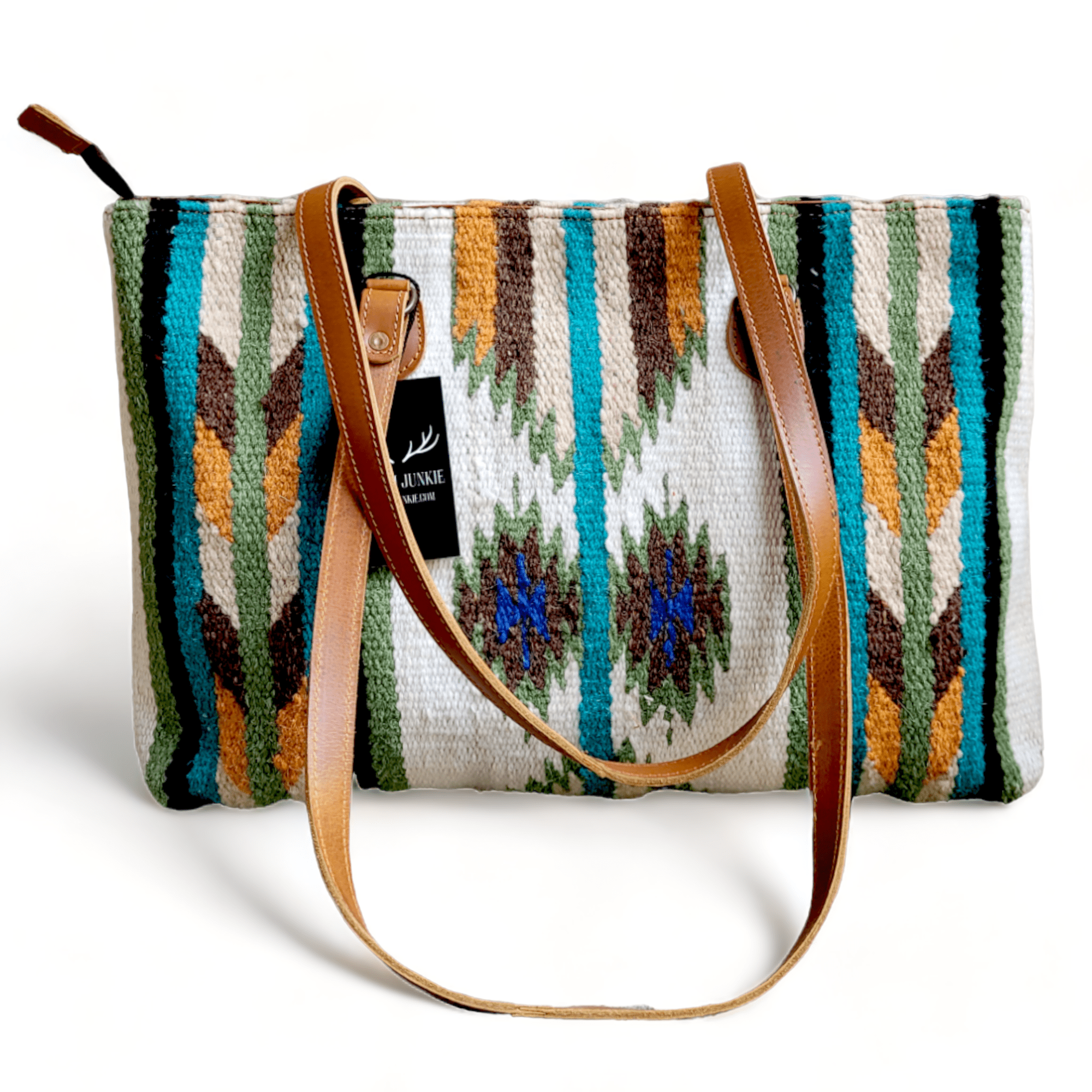 Ranch Junkie - Wholesale Tote Bag - Women's - Southwestern Large Handwoven Wool Boho Tote Aspen Saddle Blanket Bag5