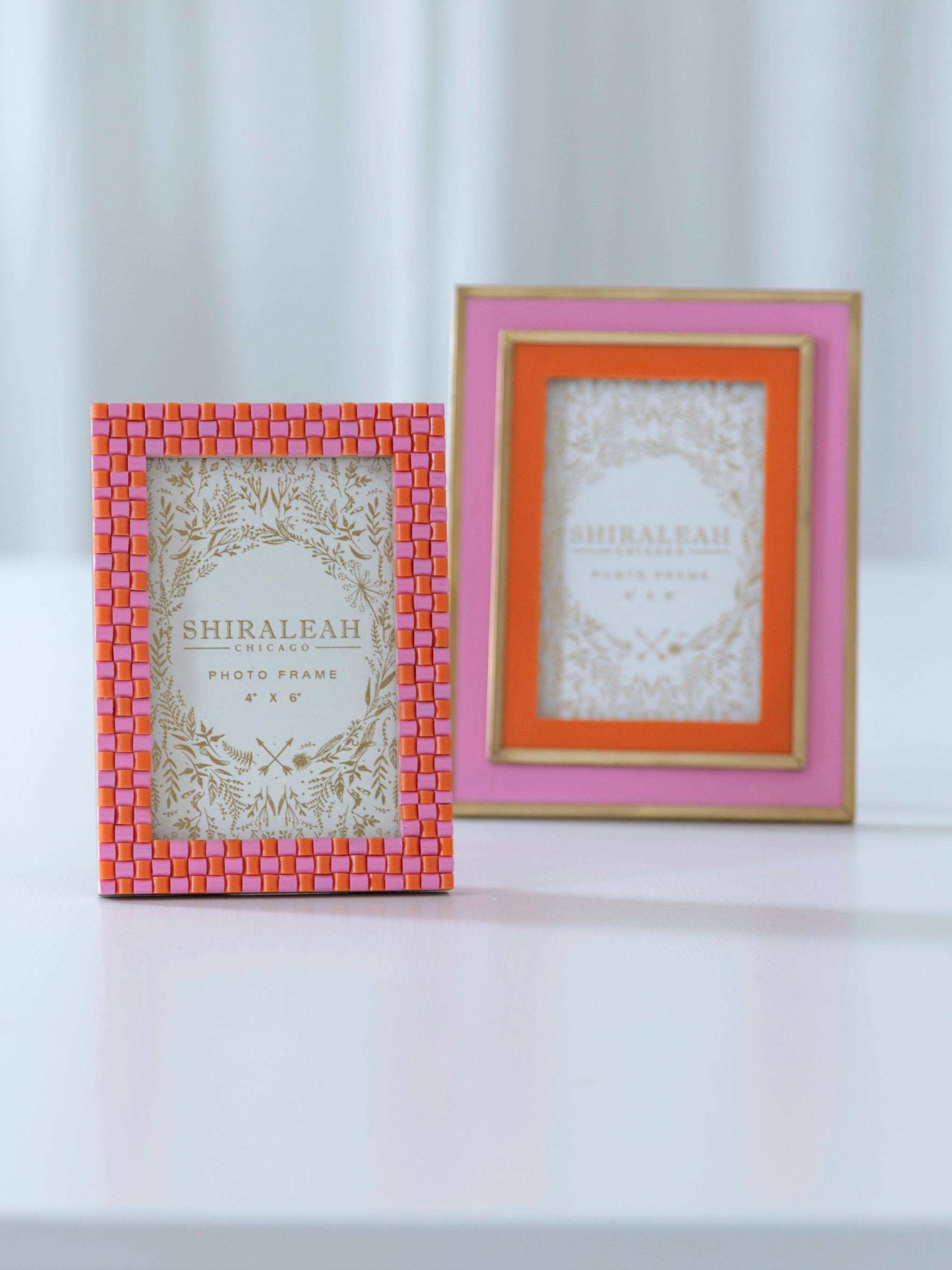 Shiraleah - Wholesale Picture Frame - VIVA 4" X 6" CHECK PICTURE FRAME, MULTI1