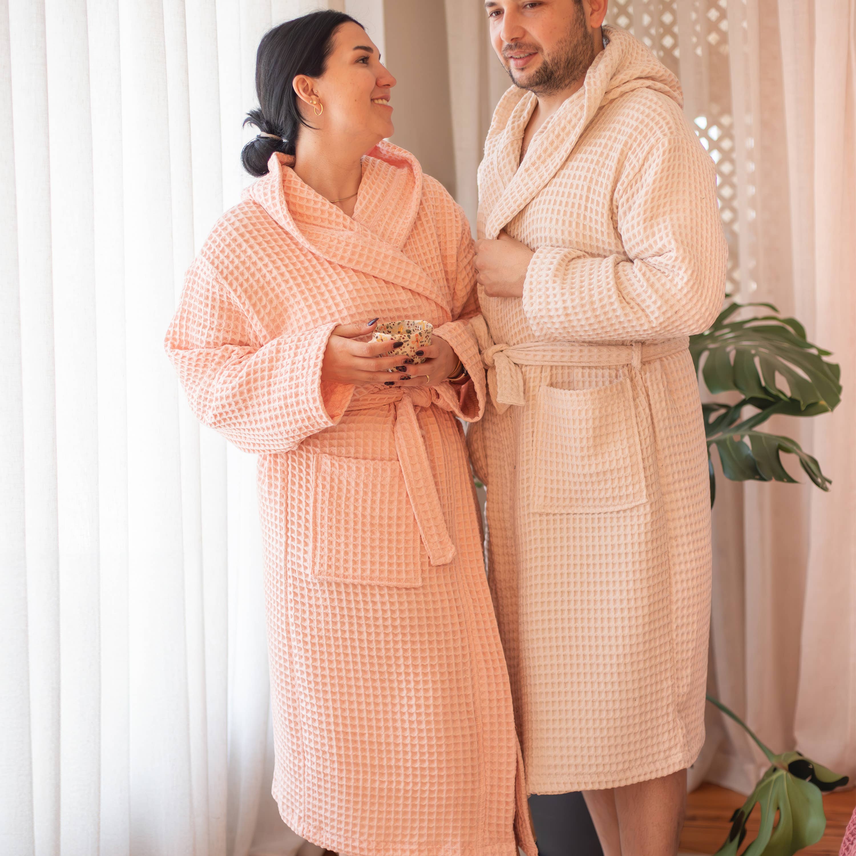 Vivamaison – Engroshandel Morgenkåbe - Unisex – Premium Vaflet Bomuld Badekåbe, Unisex Spa Komfort149