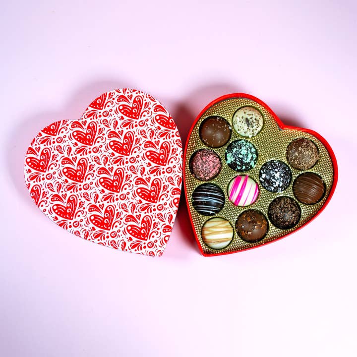 Valentinstag-Liebestrüffel-Geschenkbox – 2er-Pack, 24 Stück für den Großhandel von Damn, Man Snacks