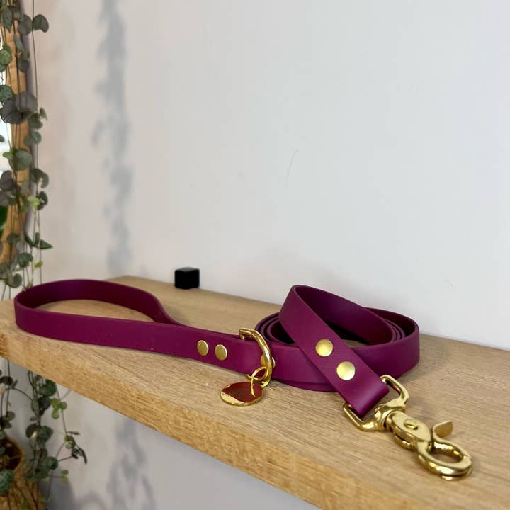 140cm waterproof single leash - burgundy for wholesale by Oscar & co