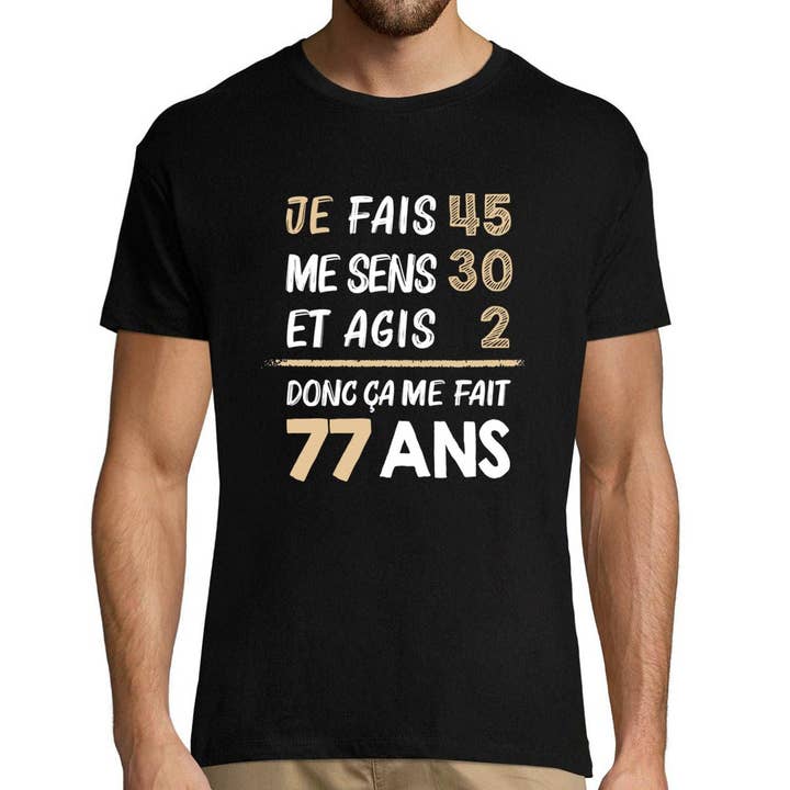 Humour 77th Birthday Men's T-Shirt for wholesale by Planetee