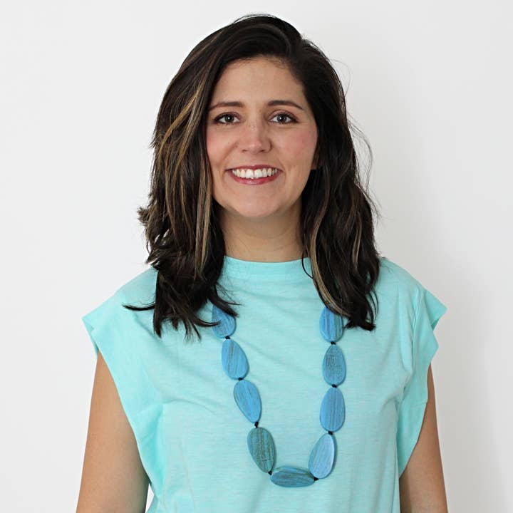 Sylca Designs - Wholesale Beaded/Pearl Necklace - Destiny Blue Teardrop Necklace