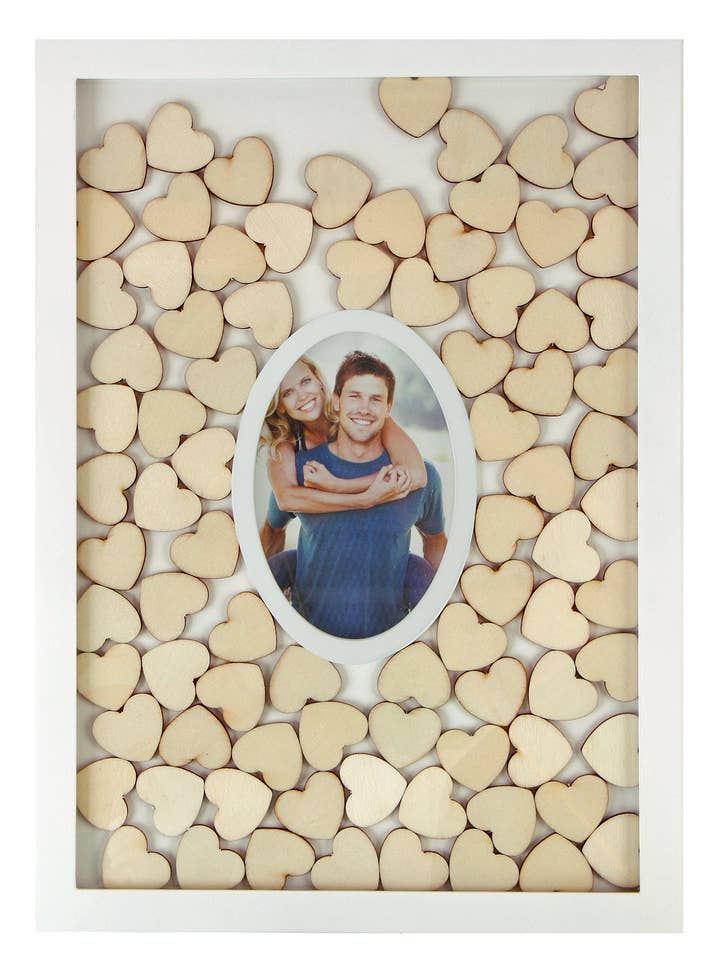 Livro de visitas em moldura com corações para lettering e fotografia por atacado de Close Up GmbH