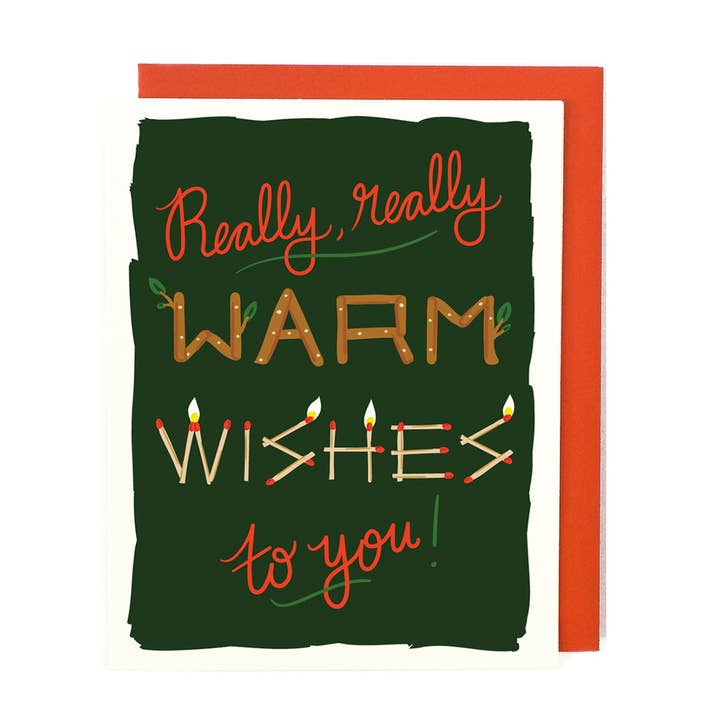 Really Warm Wishes Card - Holiday Christmas Outdoorsy for wholesale by Little Low