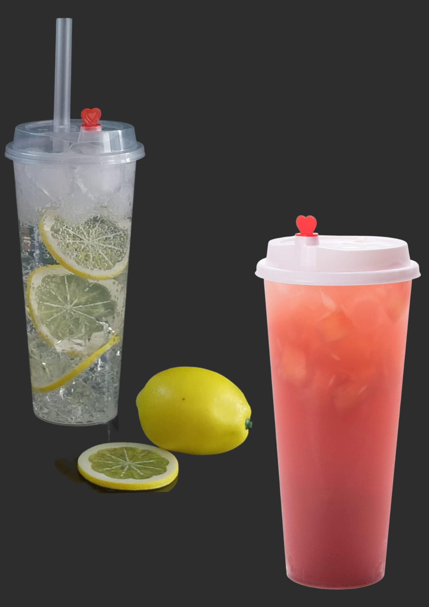 UNIMIX FLORAL - Wholesale Drinking Glass/Cup - PP Thick Plastic Cup&Lid 90mm In Various Sizes&Types 50/PK12