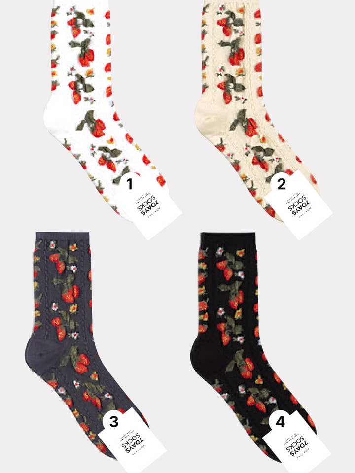 Damensocken mit mehrfarbigem Blumenmuster, knöchellang für den Großhandel von 7DAYSSOCKS