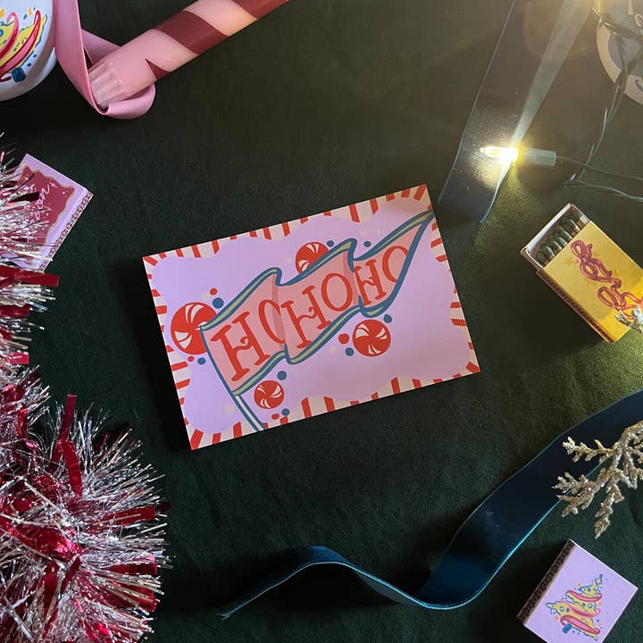 Ho Ho Ho Postcard for wholesale by Sure Fire Studio