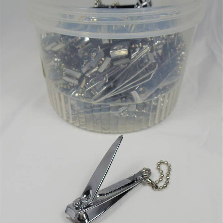 MAYA Cosmetics - Wholesale Nail Clipper/Scissor - Finger Nail Clippers (Jar of 72) w/ nail file and keychain