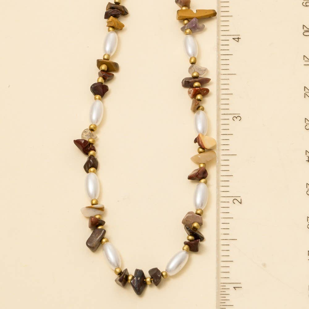 MU Assorted Stone And Beads Necklace for wholesale on Faire1
