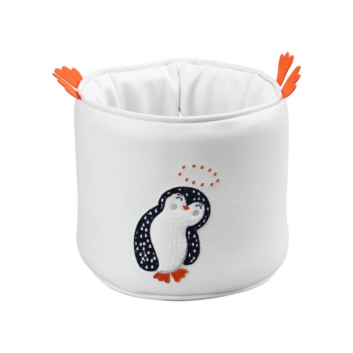 CORBEILLE DE TOILETTE RONDE PINGOUIN pour la vente par Maison Nougatine