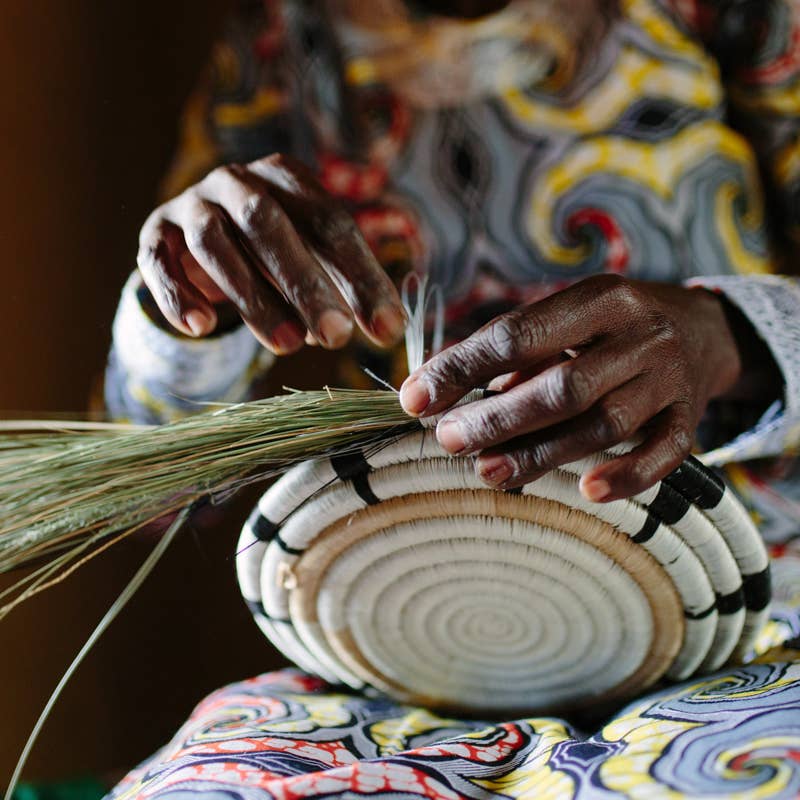 Azizi Life - Wholesale Decorative Plate/Dish/Bowl - Boutique Diversiform Gray Woven Bowls5