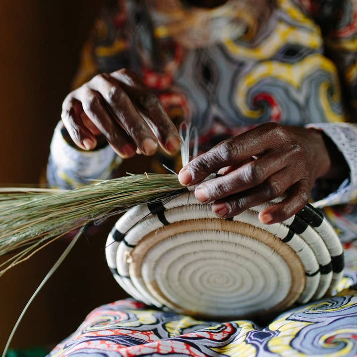 Azizi Life - Wholesale Decorative Plate/Dish/Bowl - Boutique Diversiform Gray Woven Bowls5